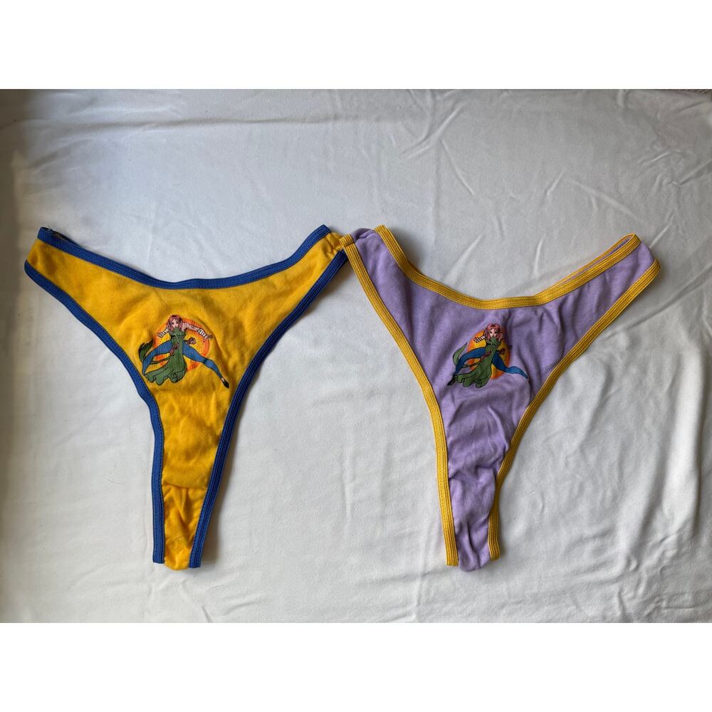 NWOT Vintage Dragon Ball Ranfan Girl-Fu Anime Thong Panty Size M/6 Y2K